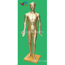 178cm Antiquités médecine médicale chinoise modèle d&#39;acupuncture bronze